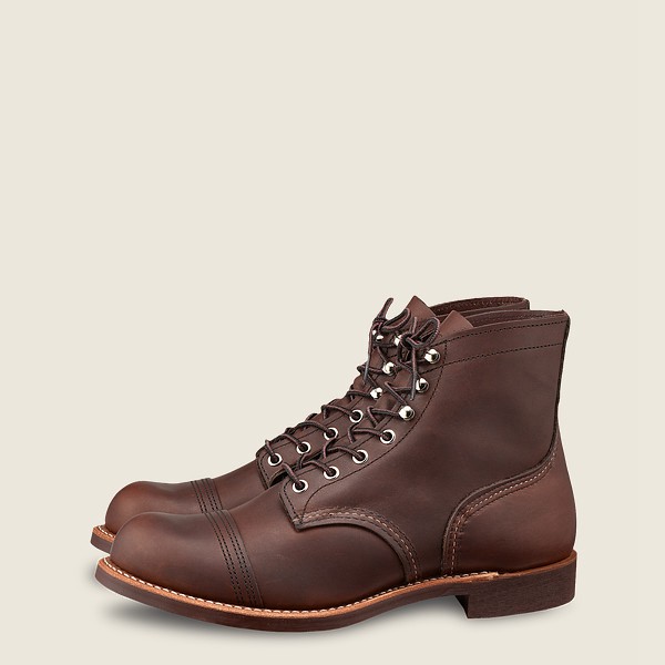 Red Wing Heritage Boots Brown - Red Wing Mens Iron Ranger - 6-inch Harness Leather - RVDSI-1928